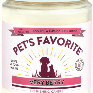 Pet Odor Candle, Clean Burning, Long Lasting Scented Candles with a 70 Hour Burn Time, Very Berry