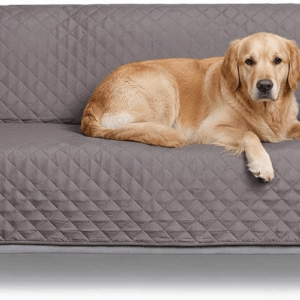 Water-Resistant Sofa Cover for Dogs & Cats, Reversible Couch Protector with Secure Straps and Pinsonic Quilted Fabric, Machine Washable Couch Cover, Large Sofa, Gray/Mist