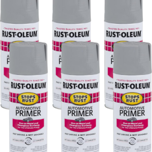 2081830-6PK Stops Rust Automotive Primer Spray, 12 Oz, Flat Light Gray, 6 Pack